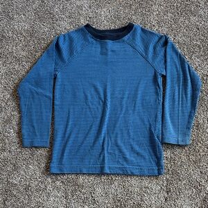 Basic Editions Blue Striped Long Sleeve Tee